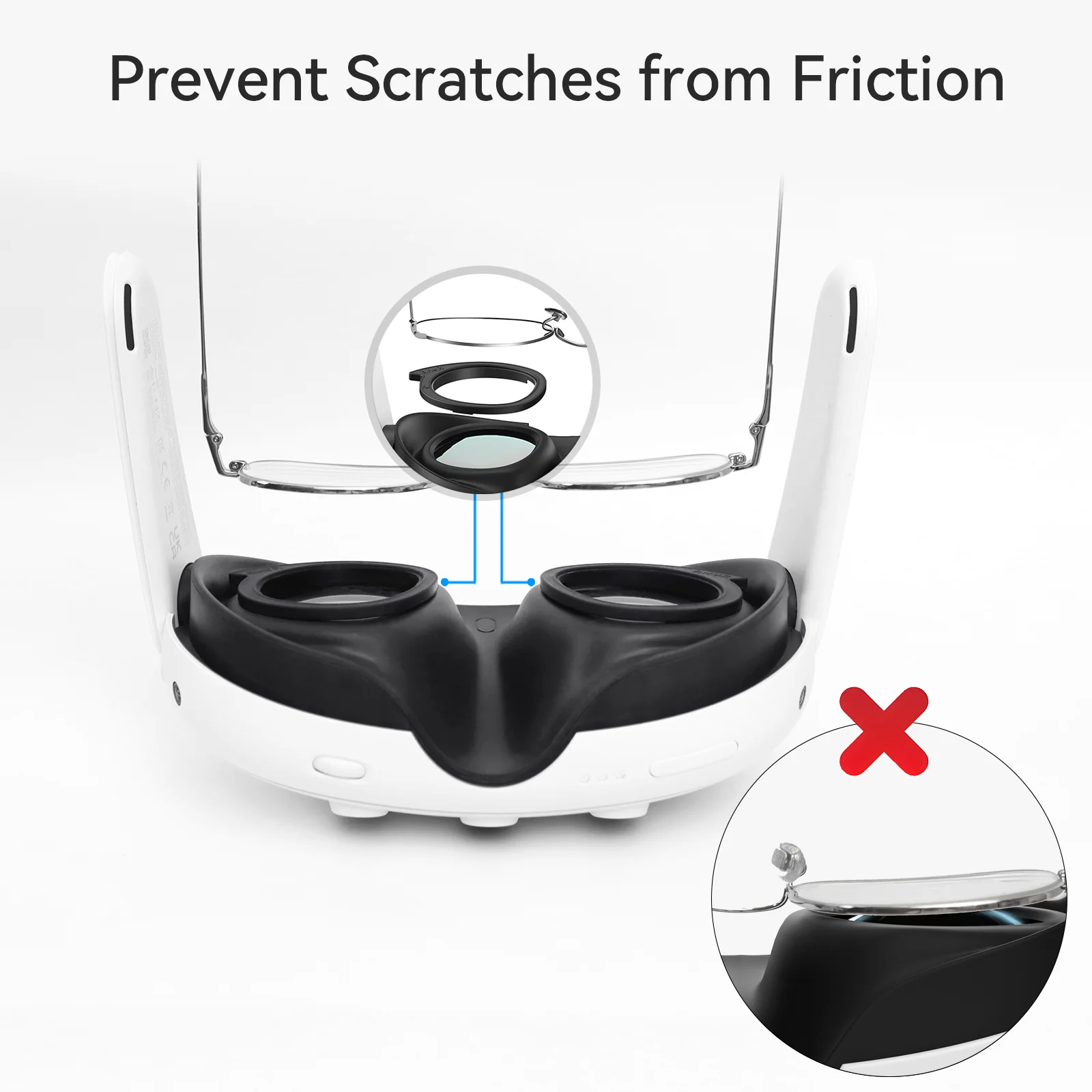 Anti-Scratch Glasses Spacer and Lens Cover for Quest 3 - Image 3