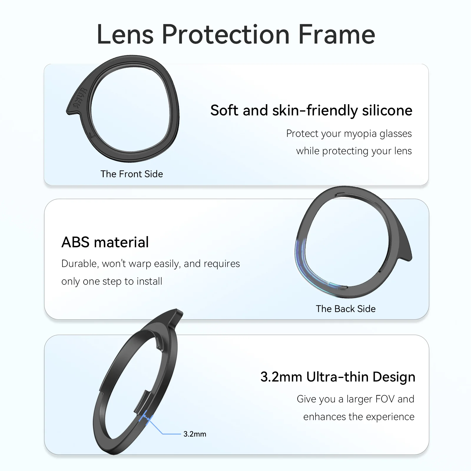 Anti-Scratch Glasses Spacer and Lens Cover for Quest 3 - Image 4