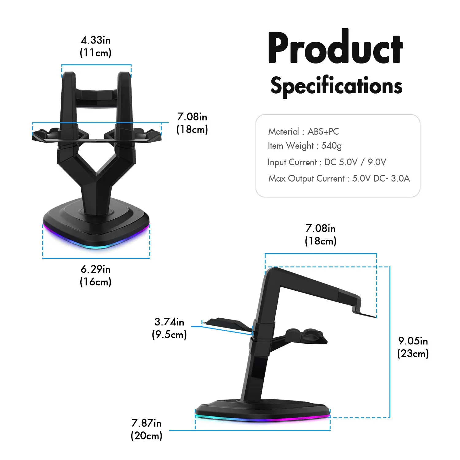 RGB VR Stand for VR Headset Quest 3 & 3S & 2 - Image 6
