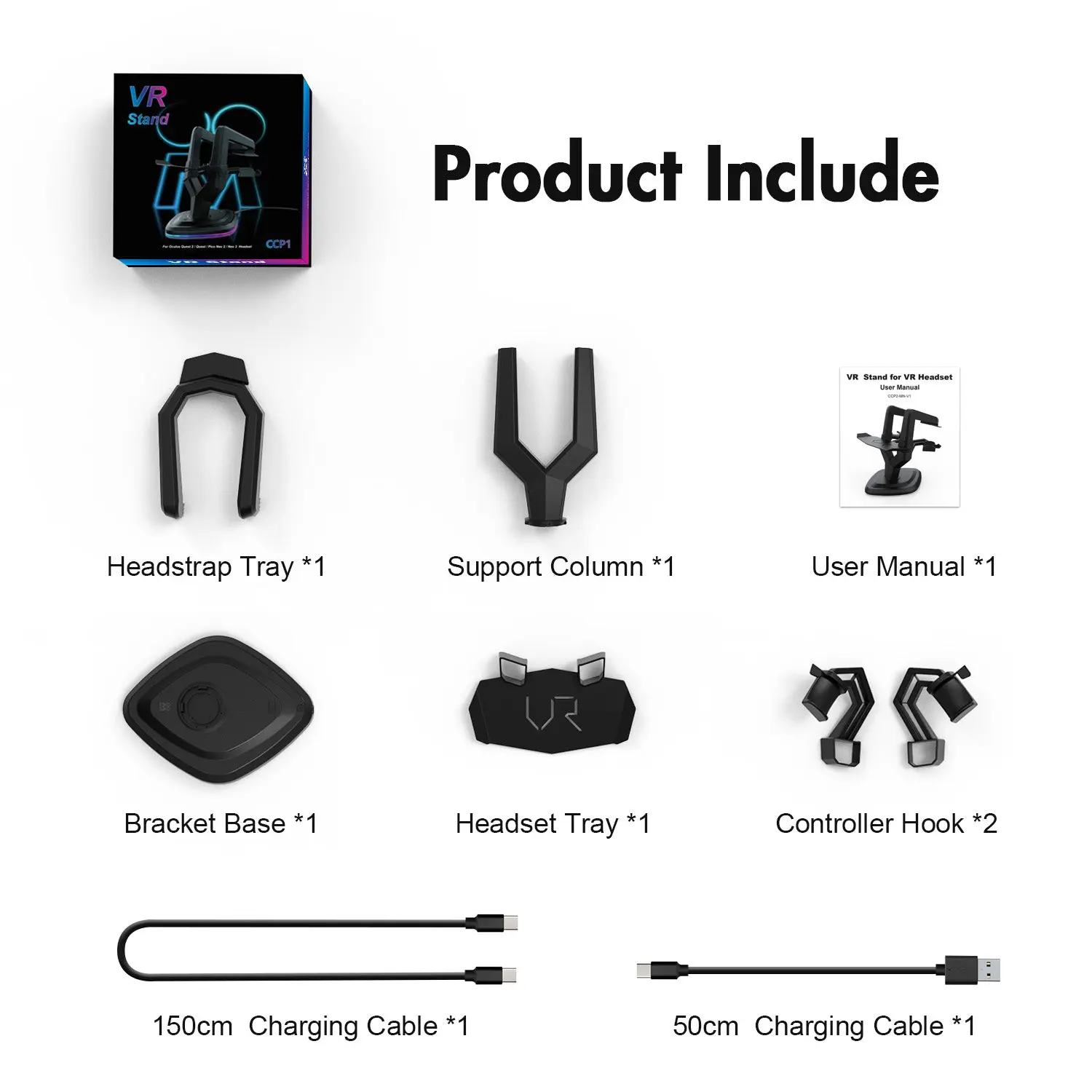 RGB VR Stand for VR Headset Quest 3 & 3S & 2 - Image 8
