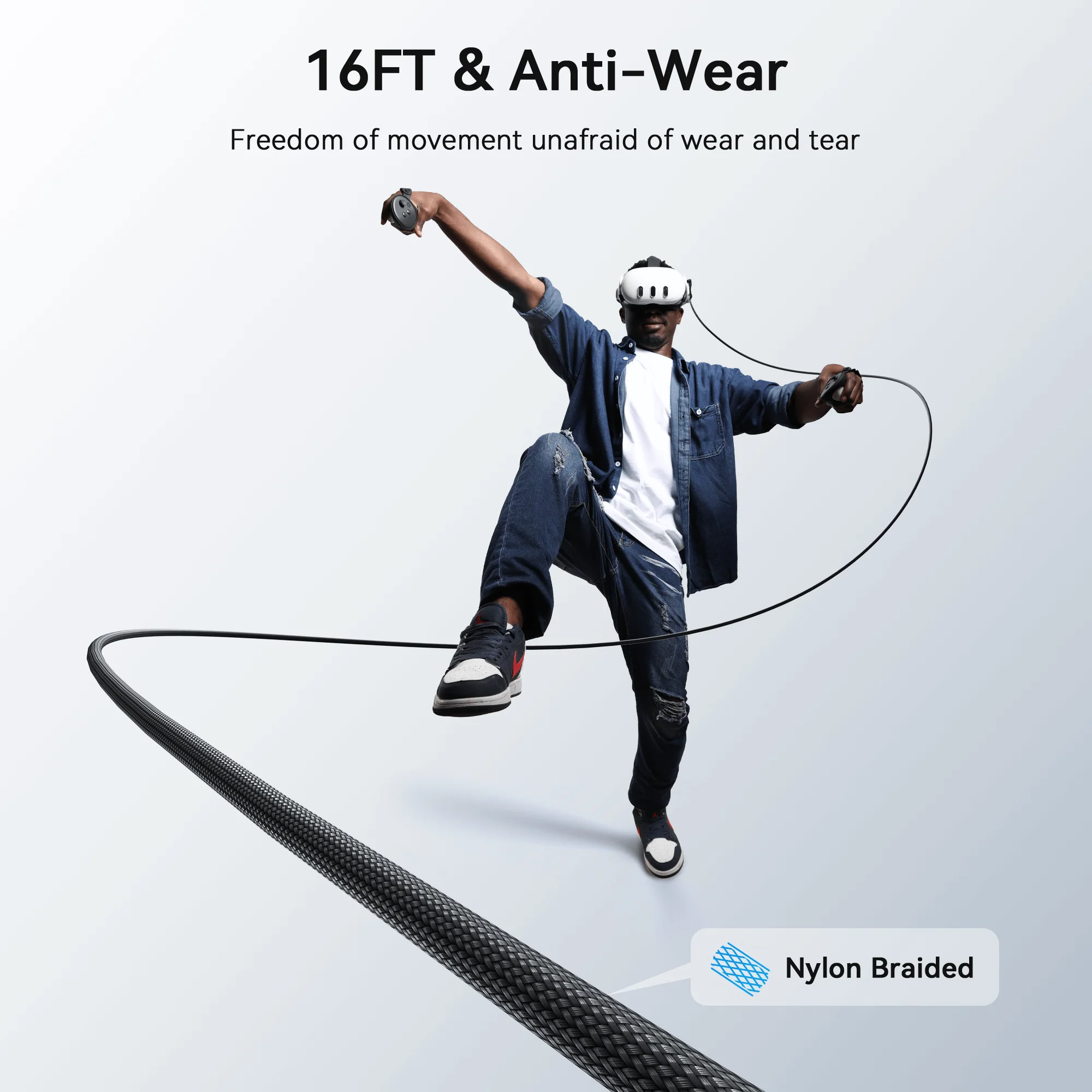 Braided Link Cable with Charging Support & Adapter - Image 7