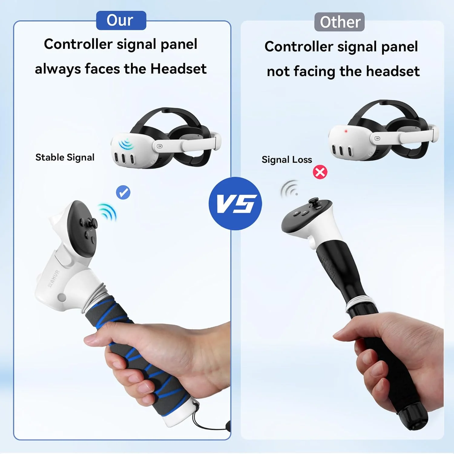 Upgraded 3-In-1 Extension Grips for Quest 3 & 3S - Image 4