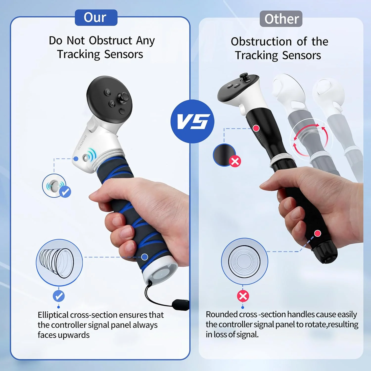 Upgraded 3-In-1 Extension Grips for Quest 3 & 3S - Image 6